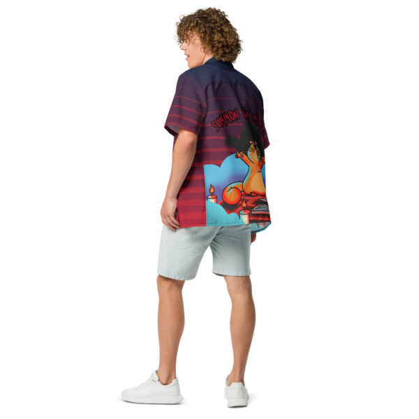 Demon Cat Button Up Shirt - Image 3