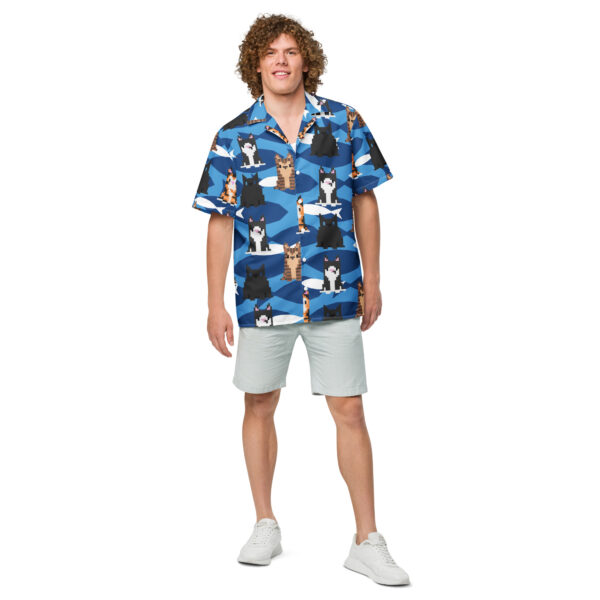 Pixel Cats Button Up Shirt - Image 5