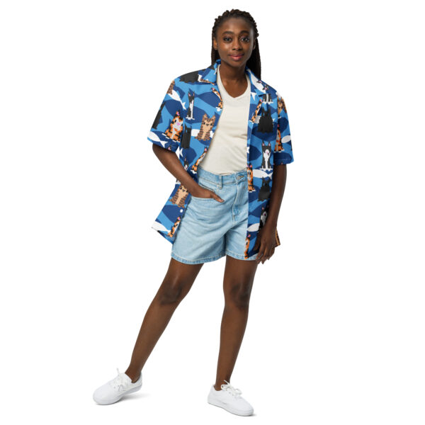 Pixel Cats Button Up Shirt - Image 6