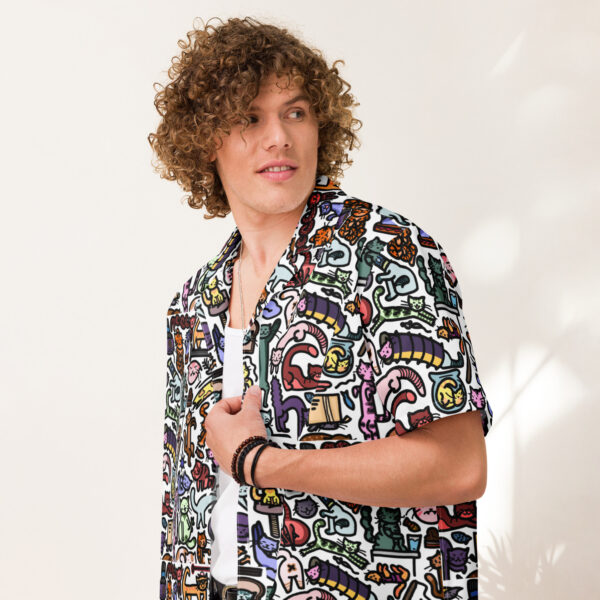 Lots of Cats Button Up Shirt - Image 3
