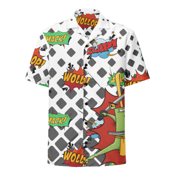 Jade Avenger Frog Button Up Shirt - Image 2