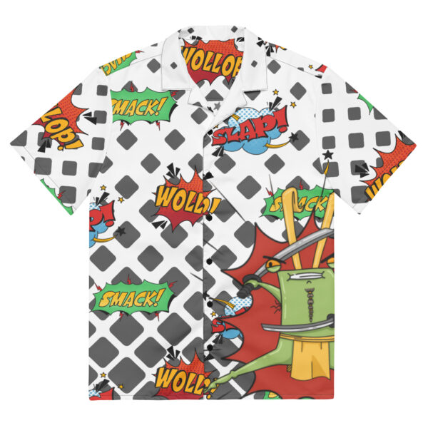 Jade Avenger Frog Button Up Shirt - Image 8
